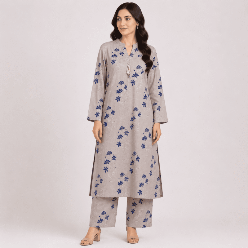 Khaadi Block Print Semi Formal 2-Piece