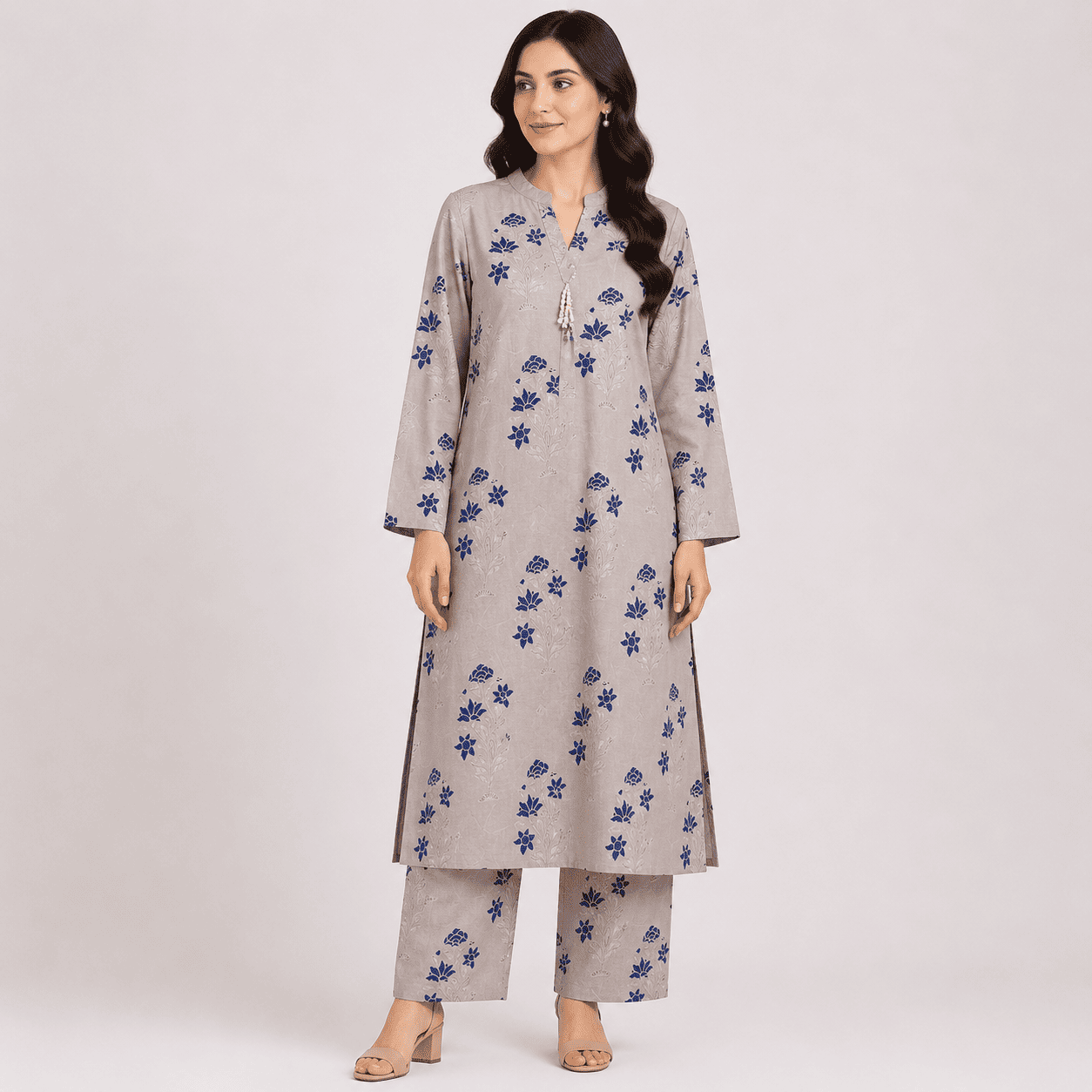 Khaadi Block Print Semi Formal 2-Piece